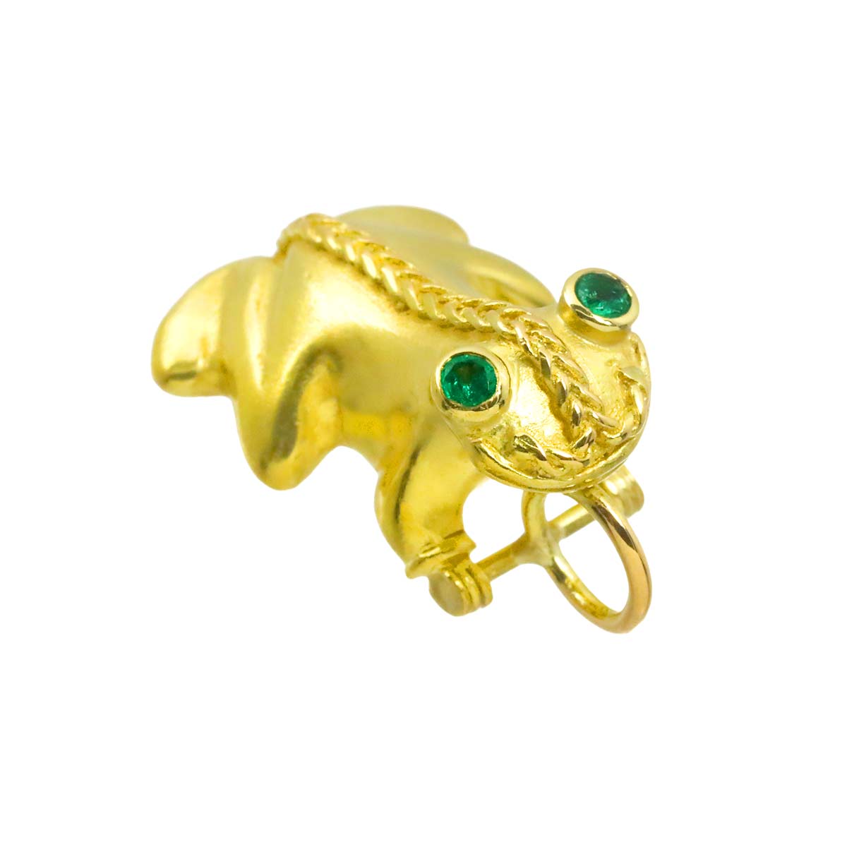 Emerald Pendant 18K YG Yellow Gold 750