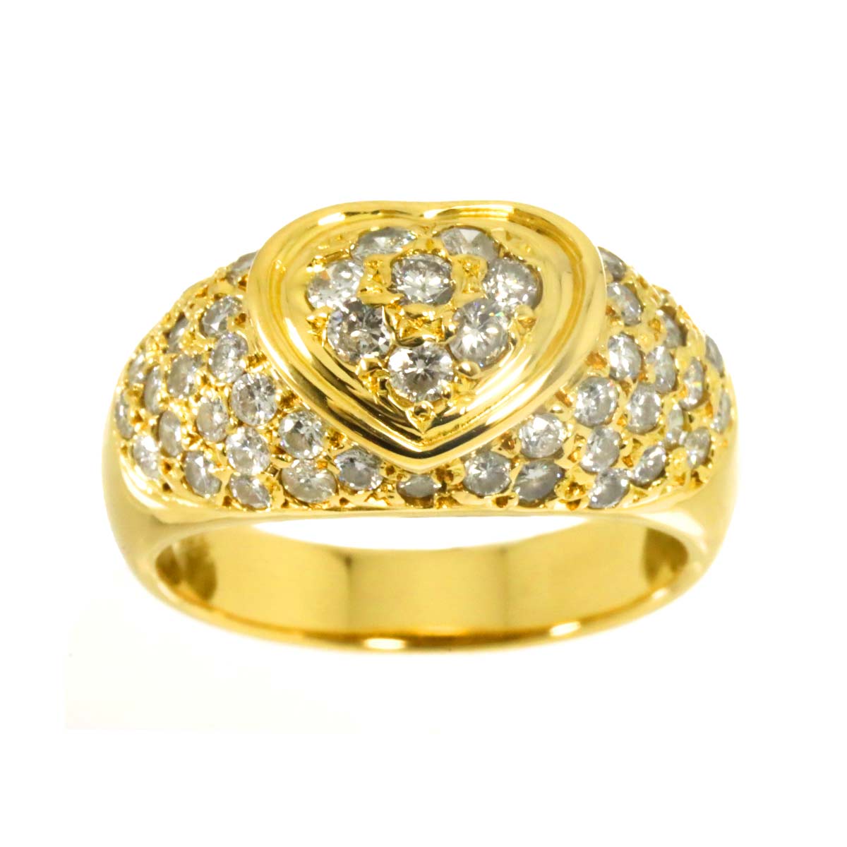 Diamond 1.26ct Ring 18K YG Yellow Gold 750 Size5.75-6(US)