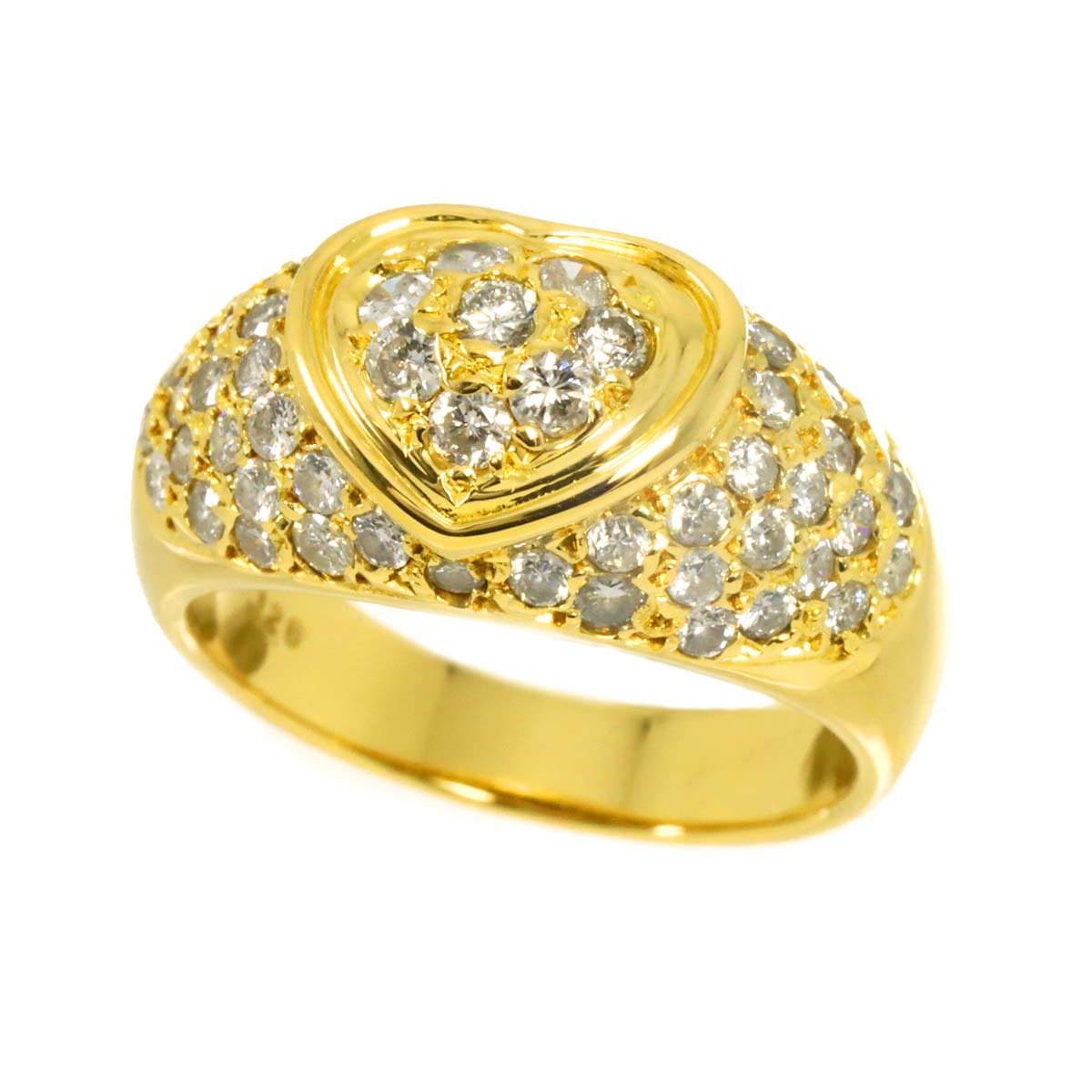 Diamond 1.26ct Ring 18K YG Yellow Gold 750 Size5.75-6(US)