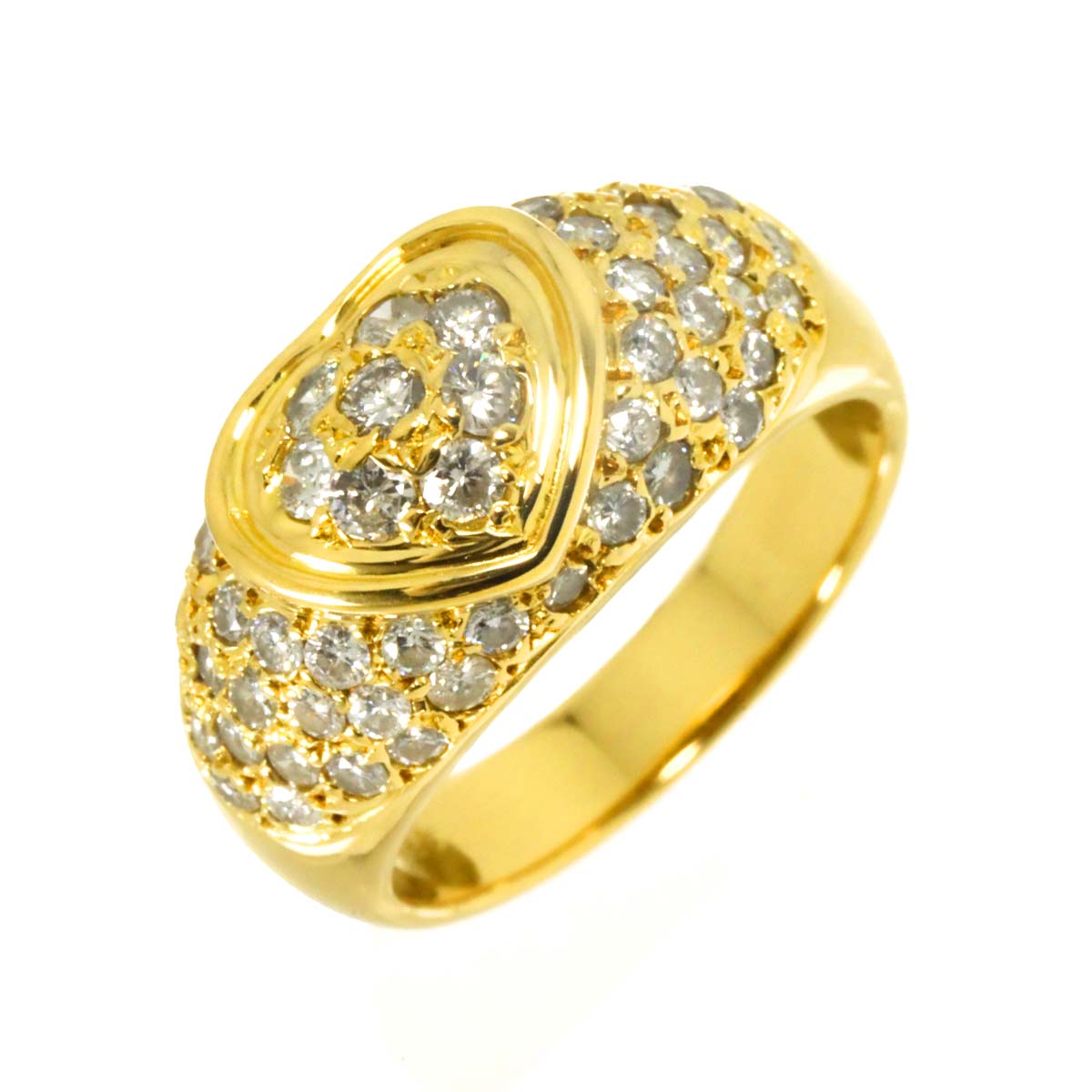 Diamond 1.26ct Ring 18K YG Yellow Gold 750 Size5.75-6(US)