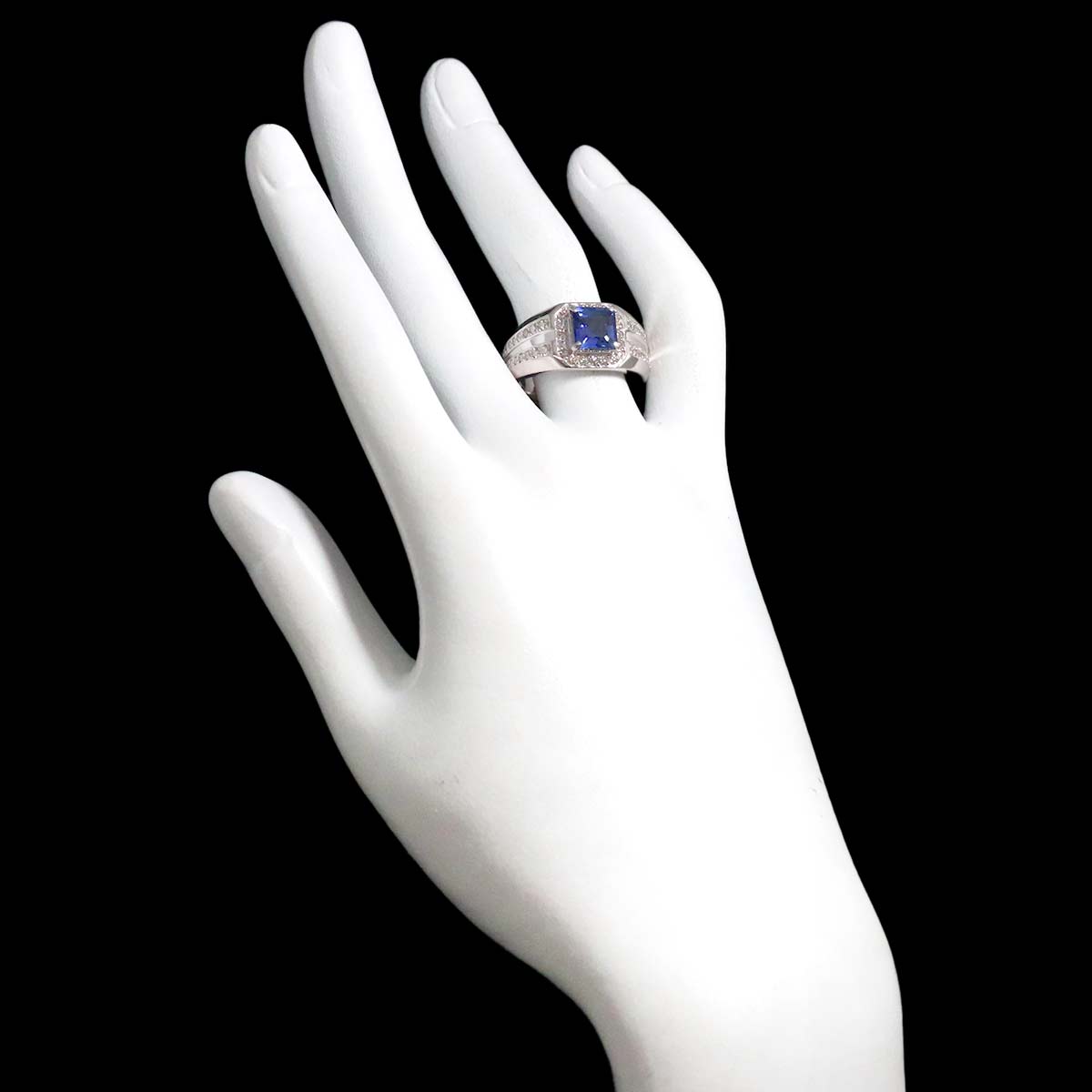 Tanzanite 2.02ct Diamond 0.60ct Ring Pt Platinum size8.25(US)