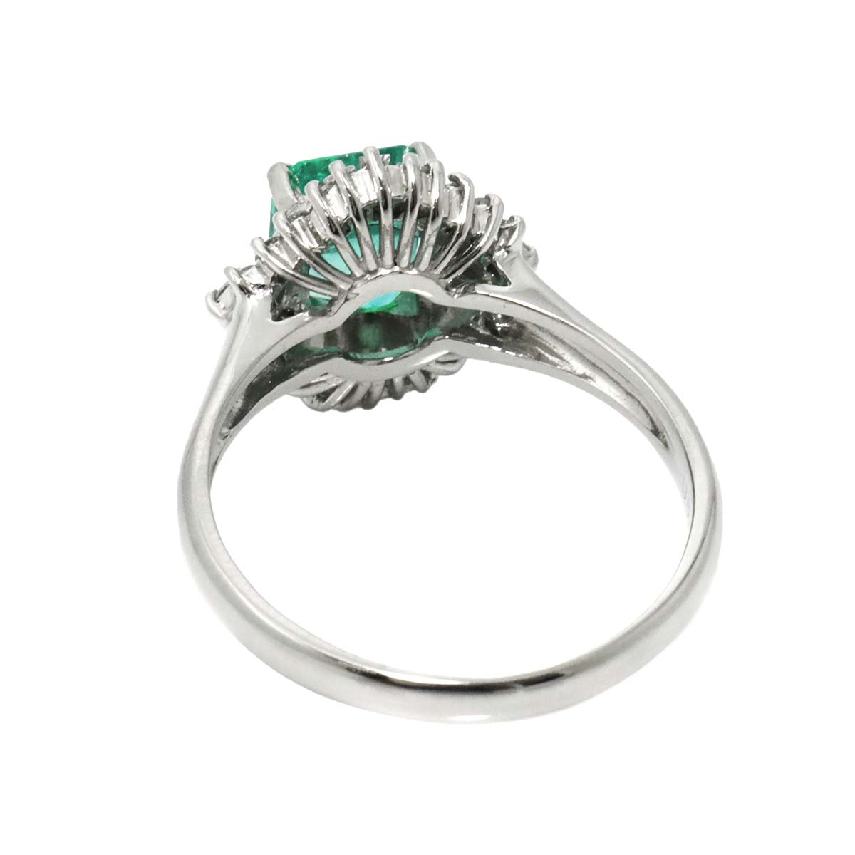 Emerald 1.73ct Diamond 0.45ct Ring Pt Platinum size8.75(US)