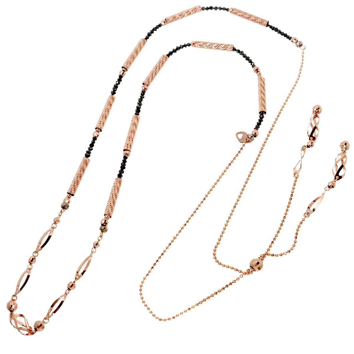 Diamond 4.00ct Necklace 18K PG Pink Gold 750