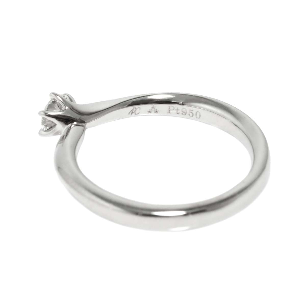 4C Diamond 0.212ct F/VS2/3EX Ring PT Platinum Size4.5(US)