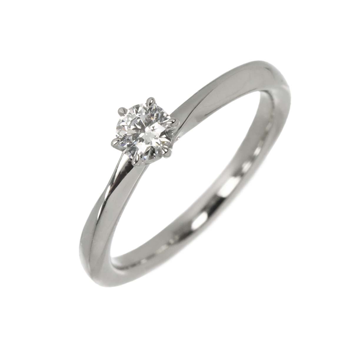 4C Diamond 0.212ct F/VS2/3EX Ring PT Platinum Size4.5(US)