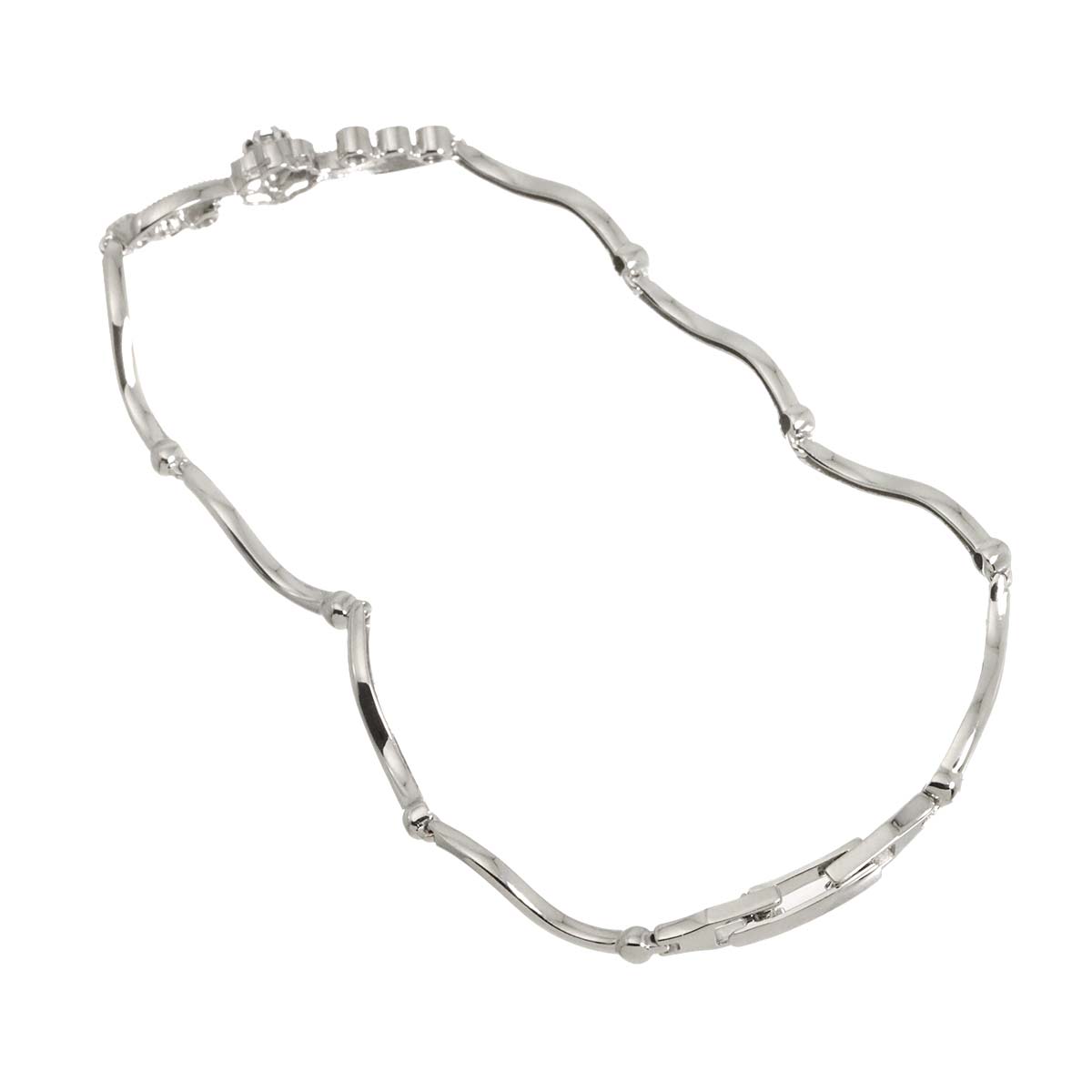 Diamond 0.16ct Bracelet 18K K18 WG White Gold 750