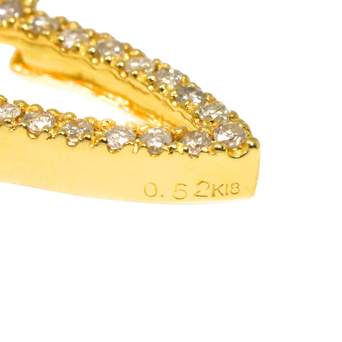 Diamond 0.52ct Pendant 18K YG Yellow Gold 750