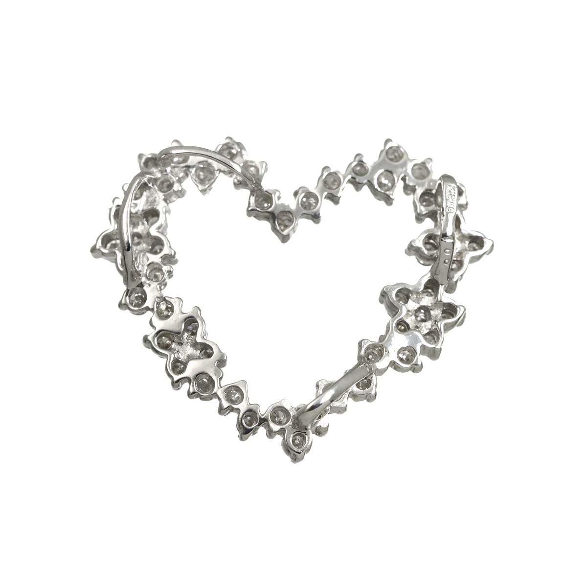 Diamond 1.00ct Pendant Top 18K K18 WG White Gold 750