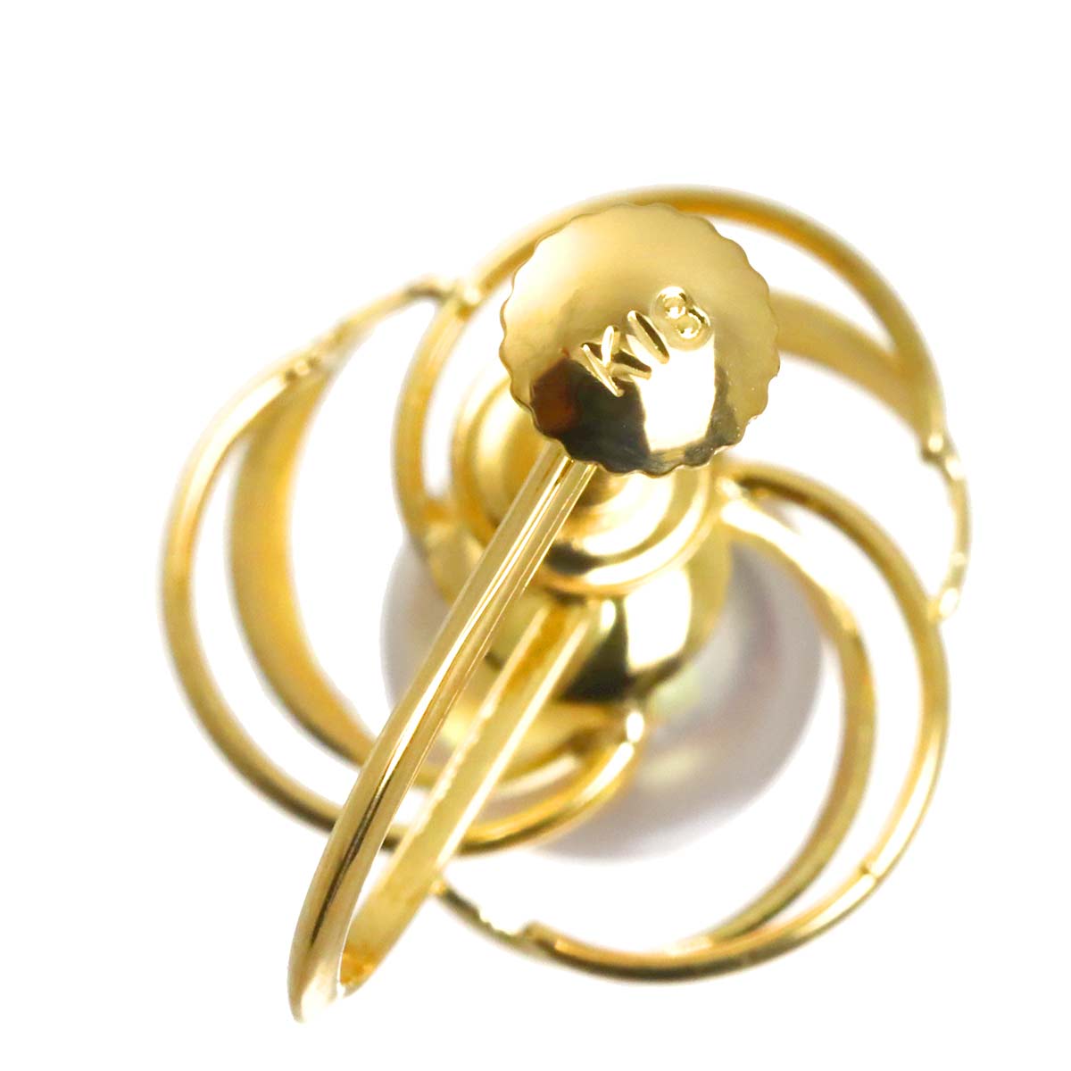 Akoya Pearl 6.3mm Earrings Clip on 18K YG 750
