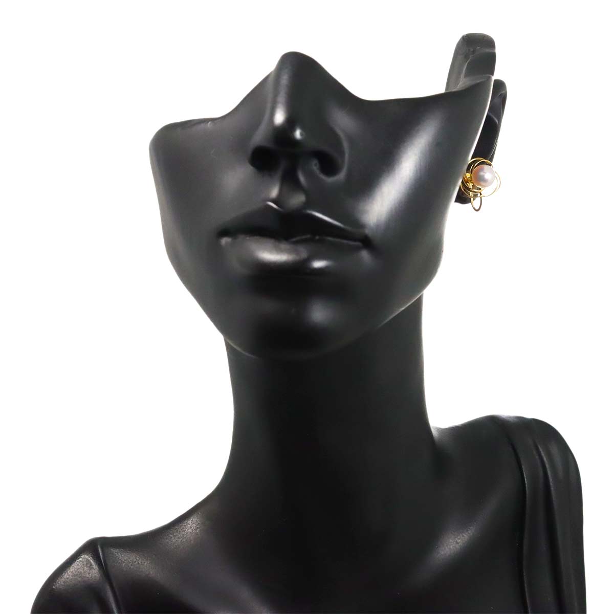 Akoya Pearl 6.3mm Earrings Clip on 18K YG 750