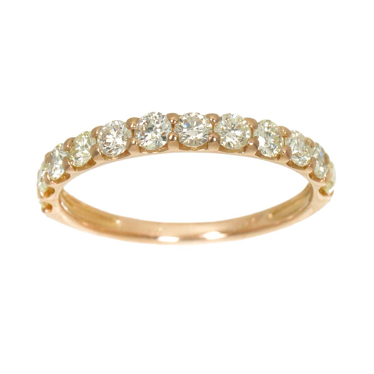 Diamond 0.74ct Ring 18K PG Pink Gold 750 Size6-6.25(US)
