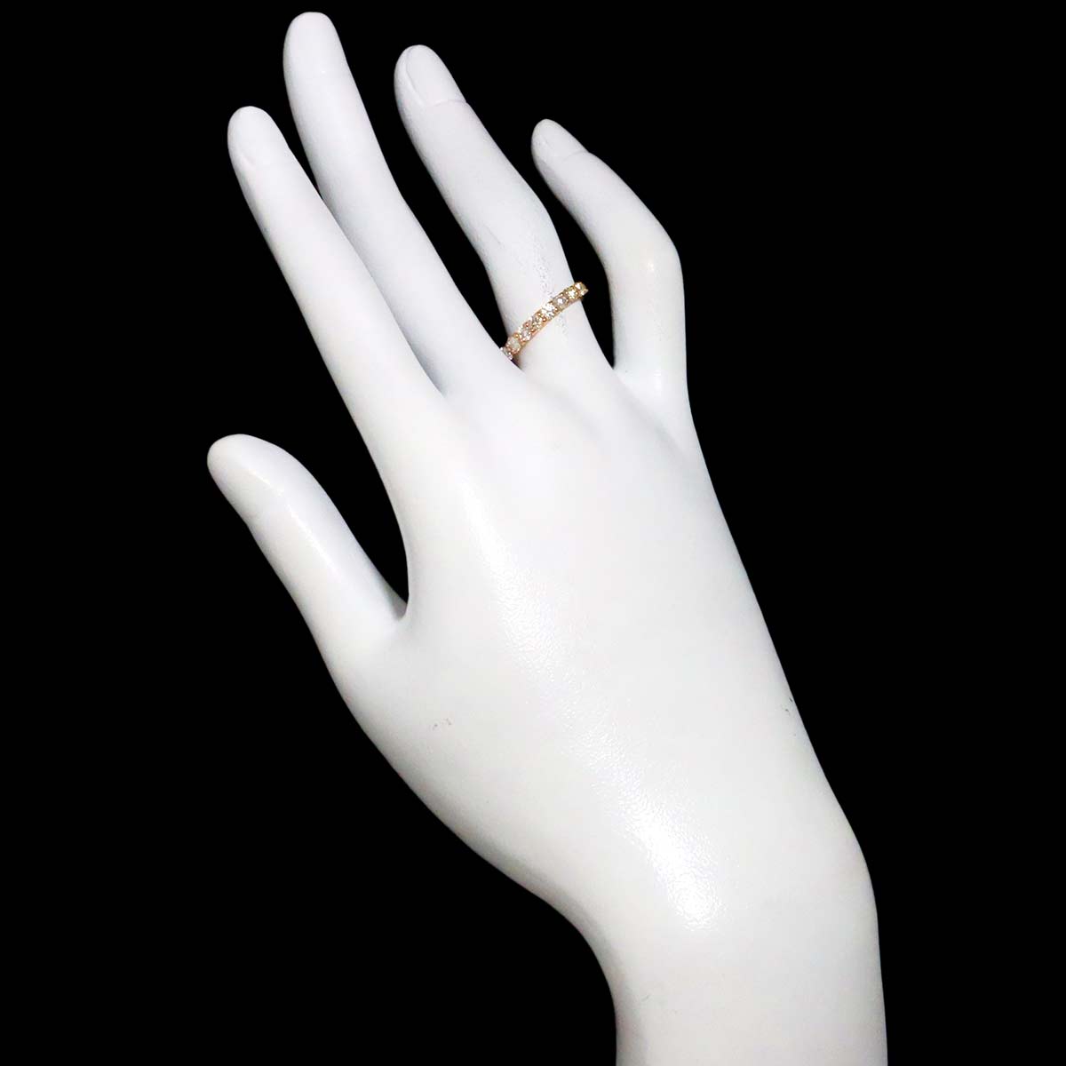 Diamond 0.74ct Ring 18K PG Pink Gold 750 Size6-6.25(US)