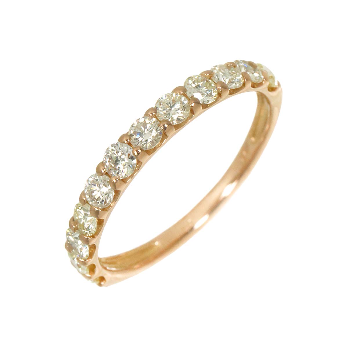 Diamond 0.74ct Ring 18K PG Pink Gold 750 Size6-6.25(US)