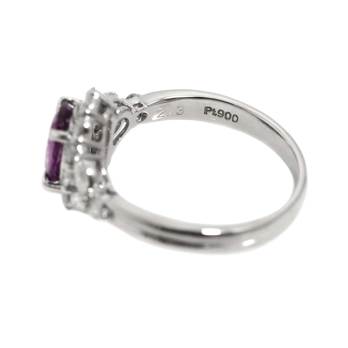 Sapphire 2.13ct Diamond 1.00ct Ring Pt Platinum size8.25-8.75(US)