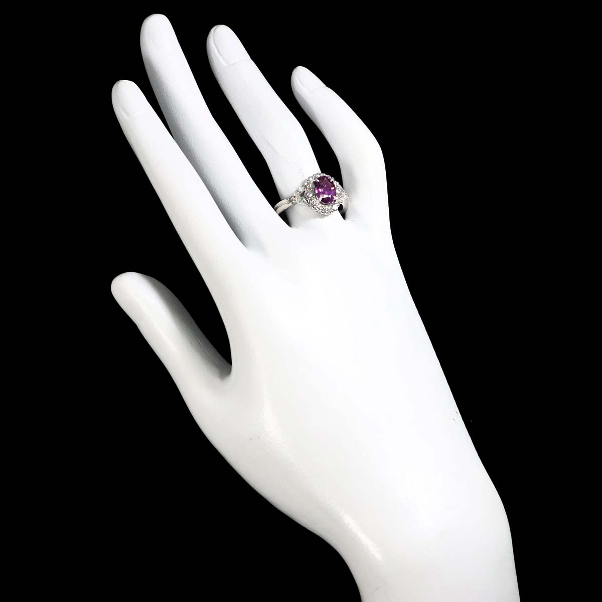 Sapphire 2.13ct Diamond 1.00ct Ring Pt Platinum size8.25-8.75(US)