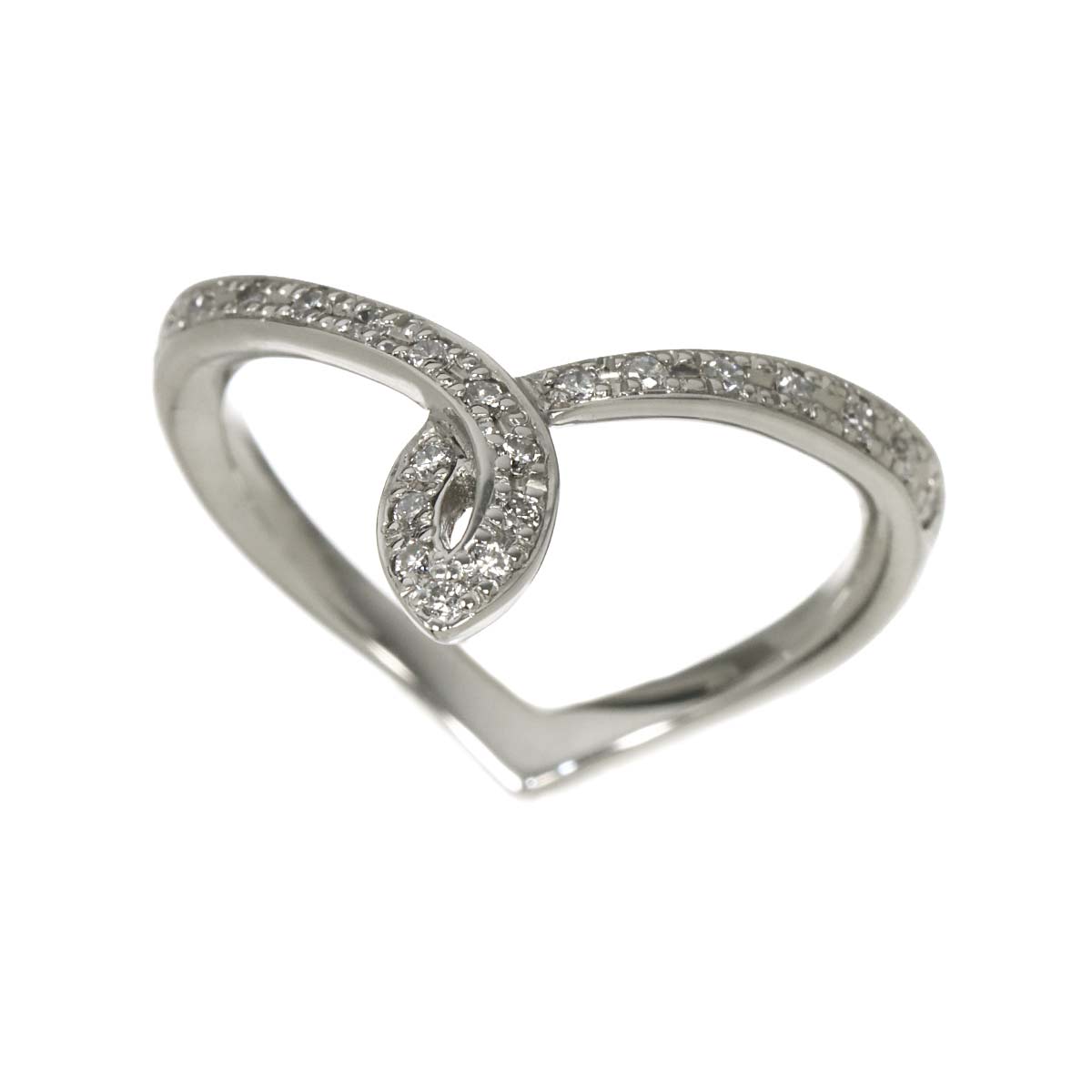 Diamond 0.15ct Ring Pt Platinum size5.5-5.75(US)