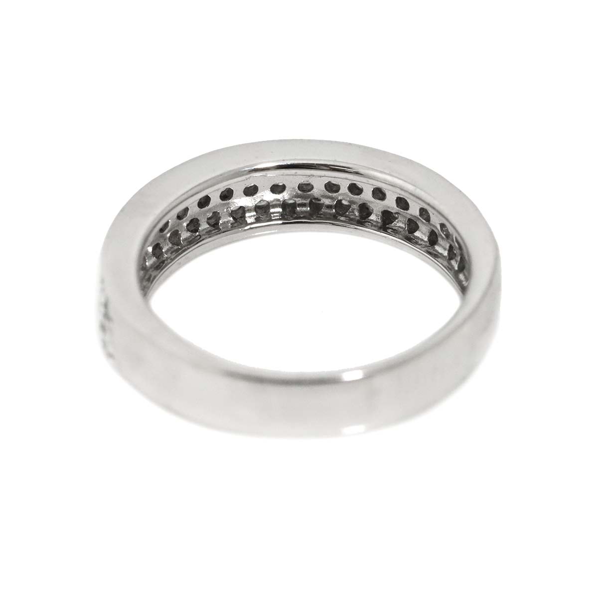 Diamond 0.63ct Ring 18K K18 WG White Gold size5.25-5.5(US)