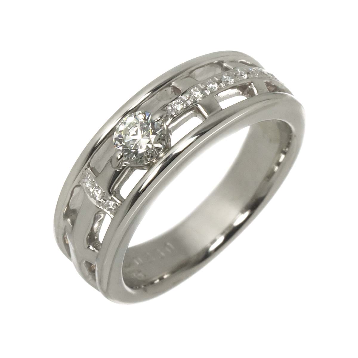 Diamond 0.23ct H/VVS2/EX 0.05ct Ring Pt Platinum size5.25(US)