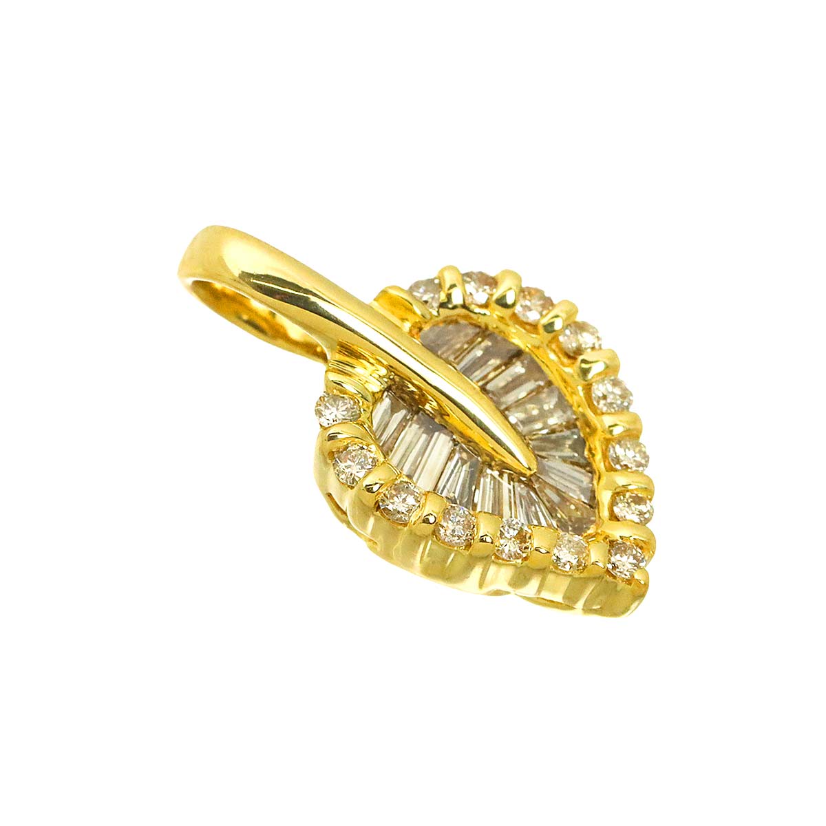Diamond 0.30ct Pendant 18K YG Yellow Gold 750