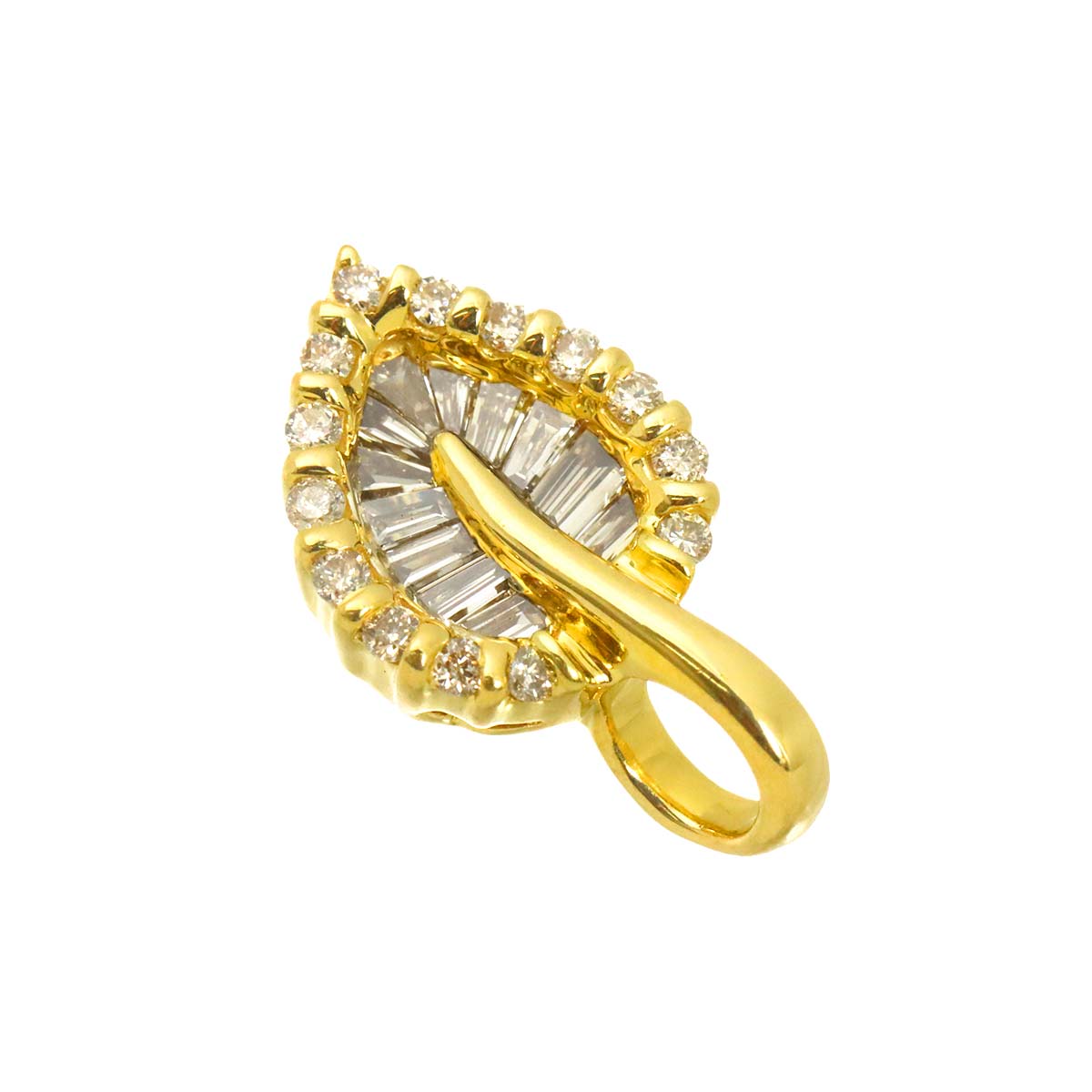 Diamond 0.30ct Pendant 18K YG Yellow Gold 750