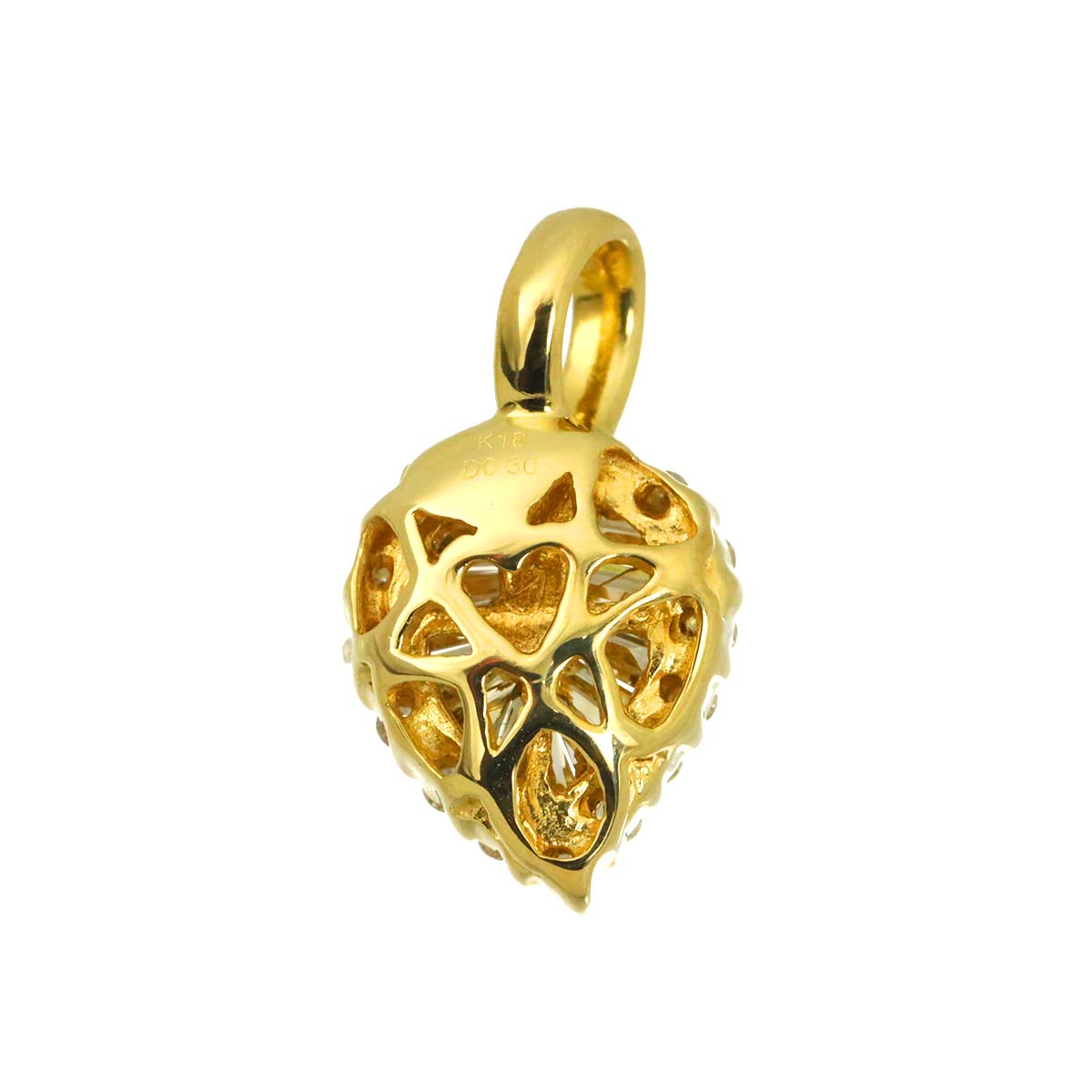 Diamond 0.30ct Pendant 18K YG Yellow Gold 750