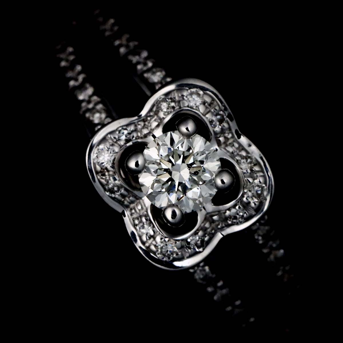 chance of Love Diamond Ring 18K WG 750 size4(US)