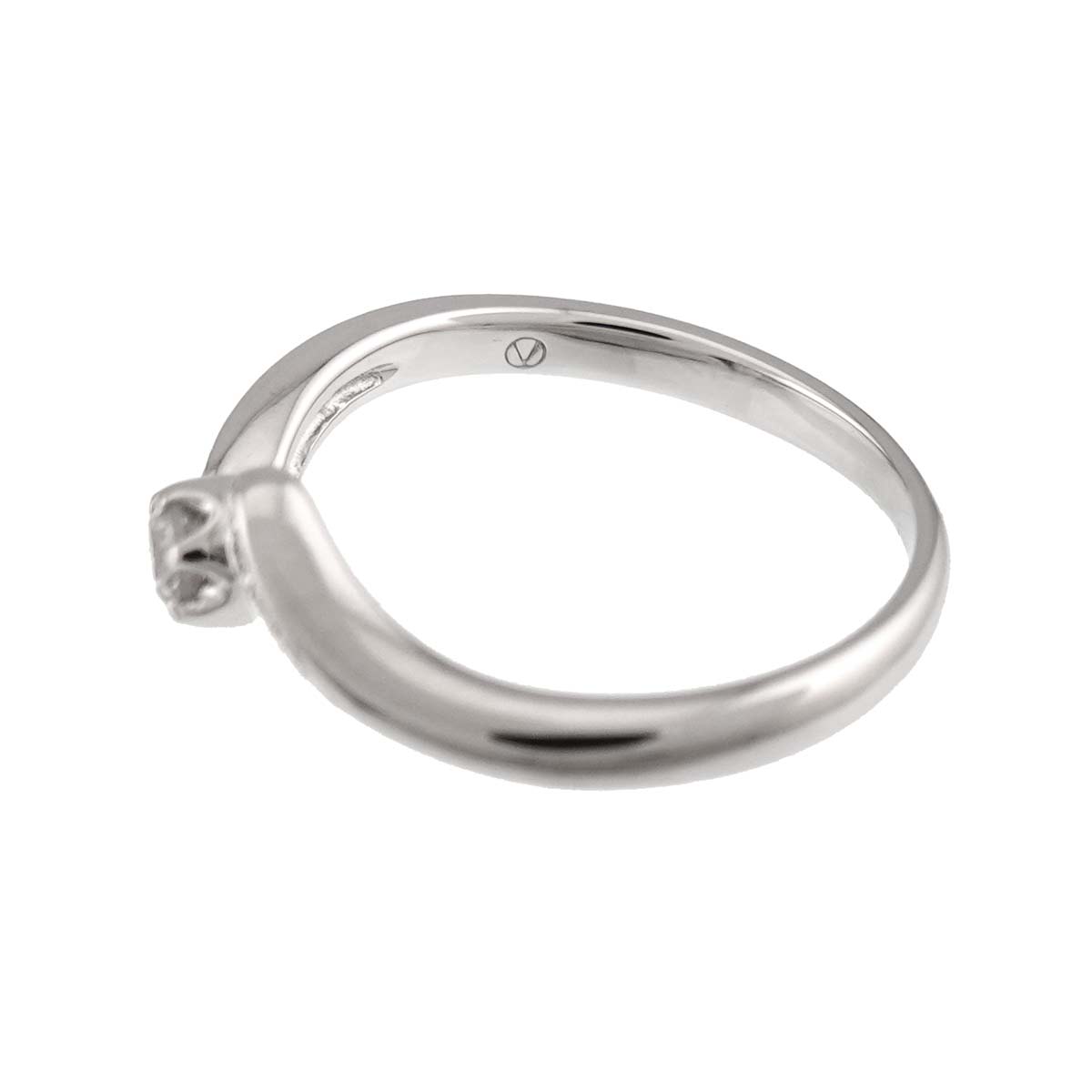 Diamond 0.10ct Ring Pt Platinum size4.5(US)