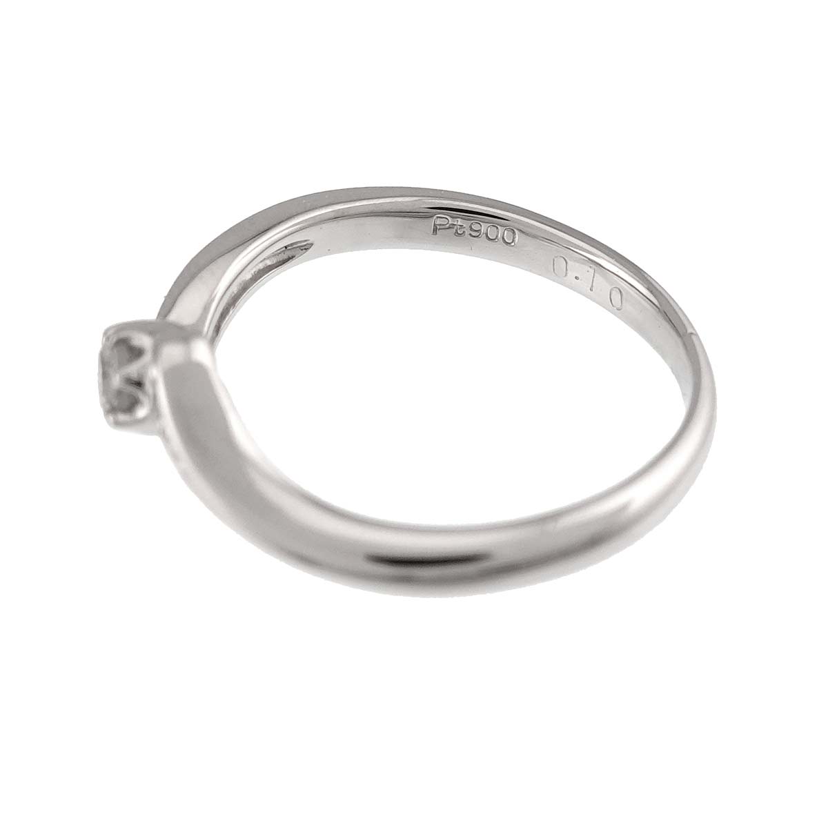 Diamond 0.10ct Ring Pt Platinum size4.5(US)
