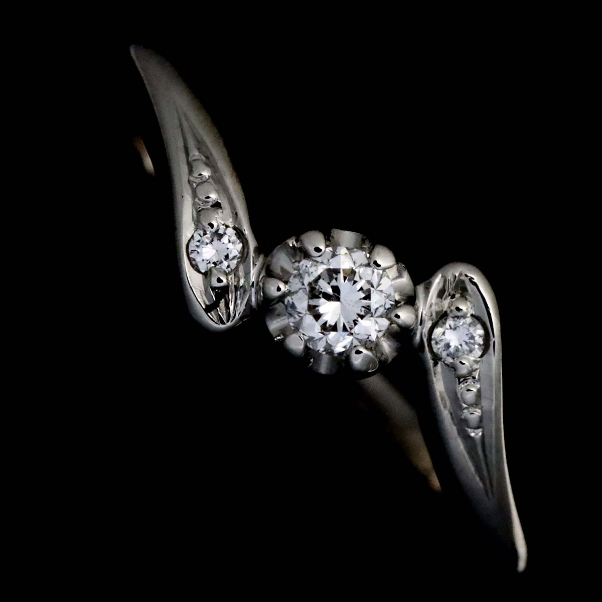 Diamond 0.10ct Ring Pt Platinum size4.5(US)