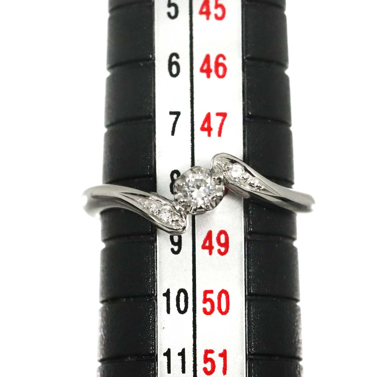 Diamond 0.10ct Ring Pt Platinum size4.5(US)