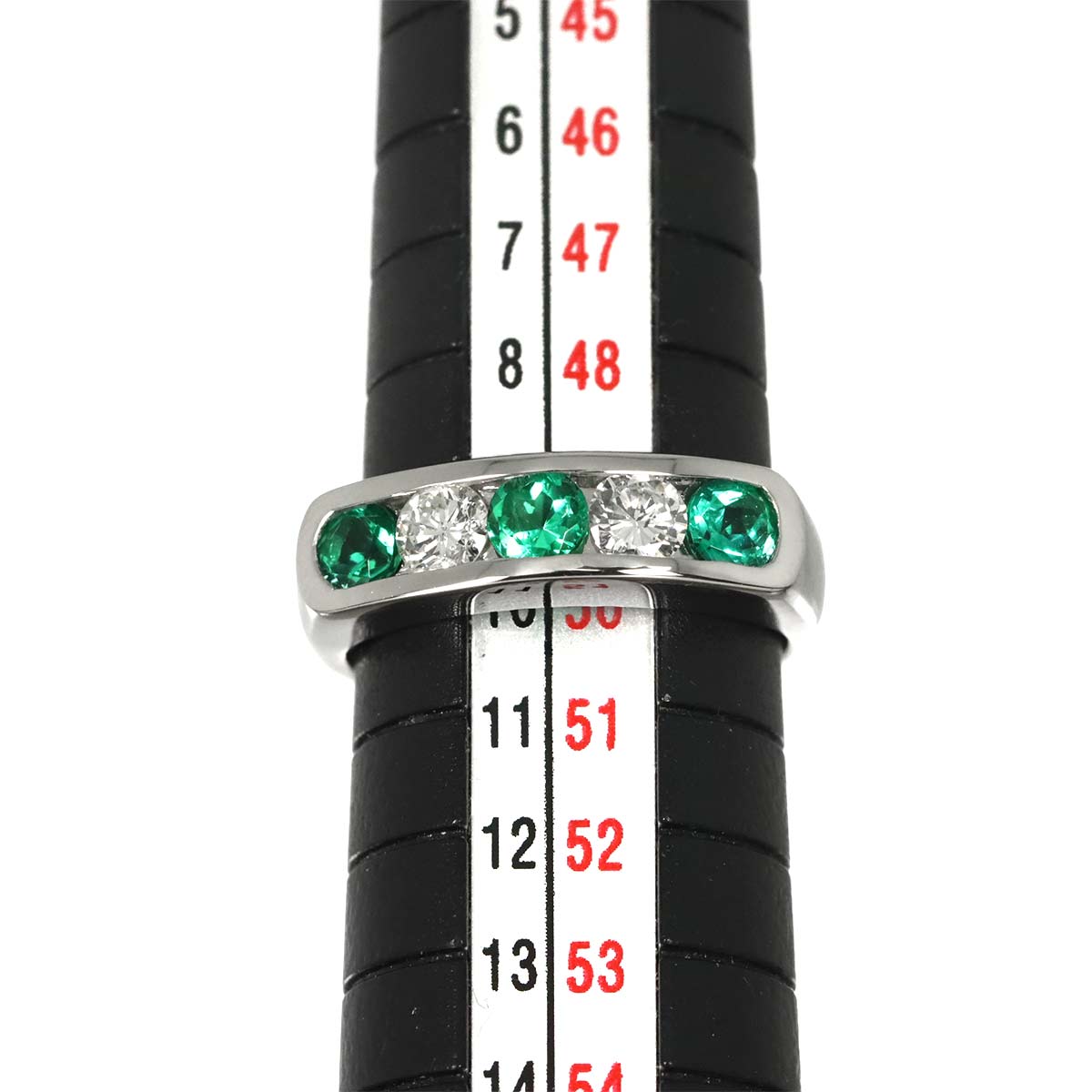 Emerald 0.59ct Diamond 0.37ct Ring Pt Platinum size4.75-5(US)