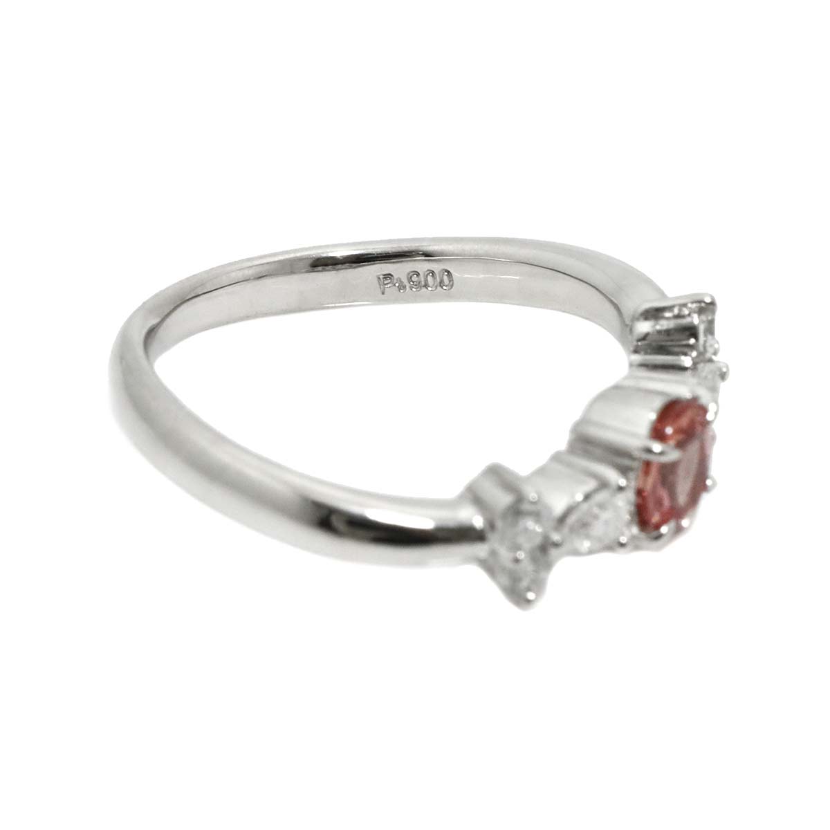 Sapphire 0.435ct Diamond 0.28ct Ring Pt Platinum 5.75-6(US)