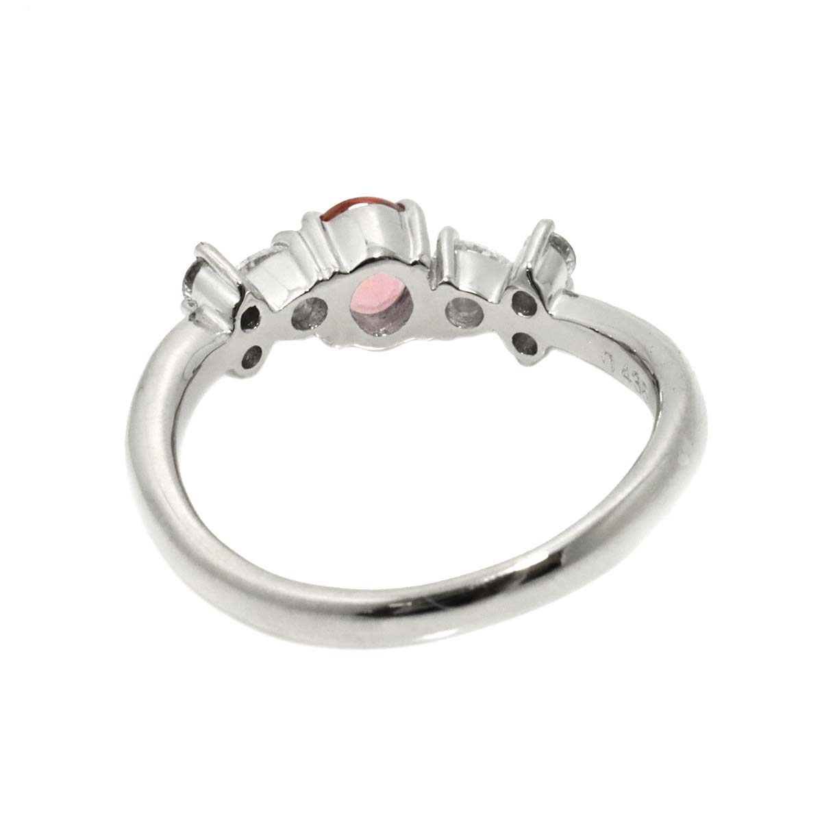 Sapphire 0.435ct Diamond 0.28ct Ring Pt Platinum 5.75-6(US)