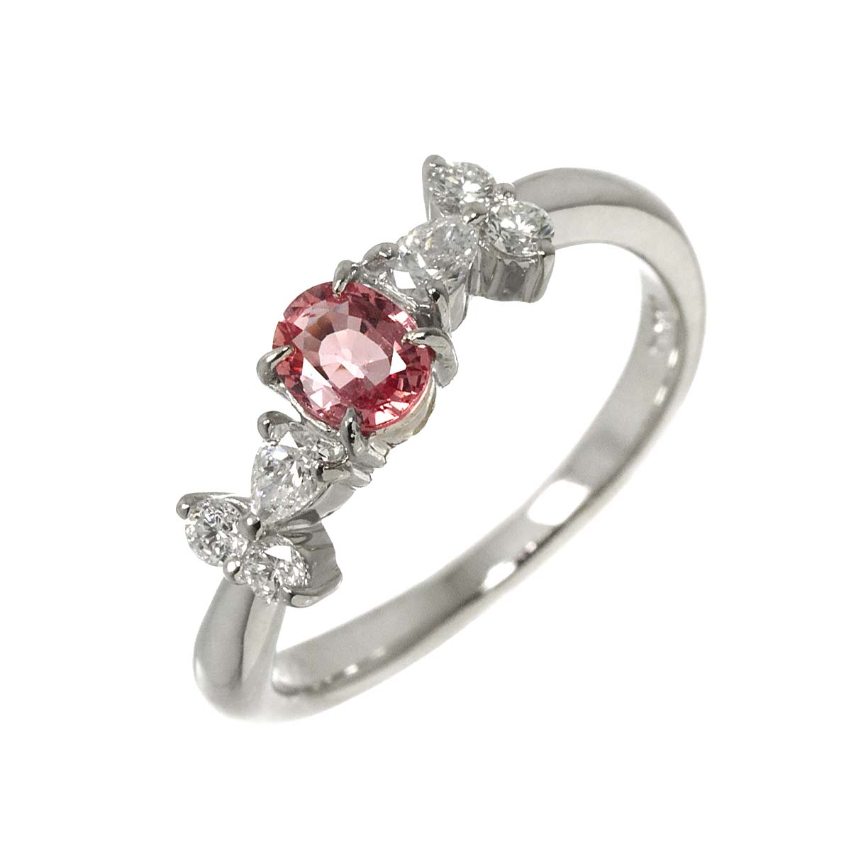 Sapphire 0.435ct Diamond 0.28ct Ring Pt Platinum 5.75-6(US)