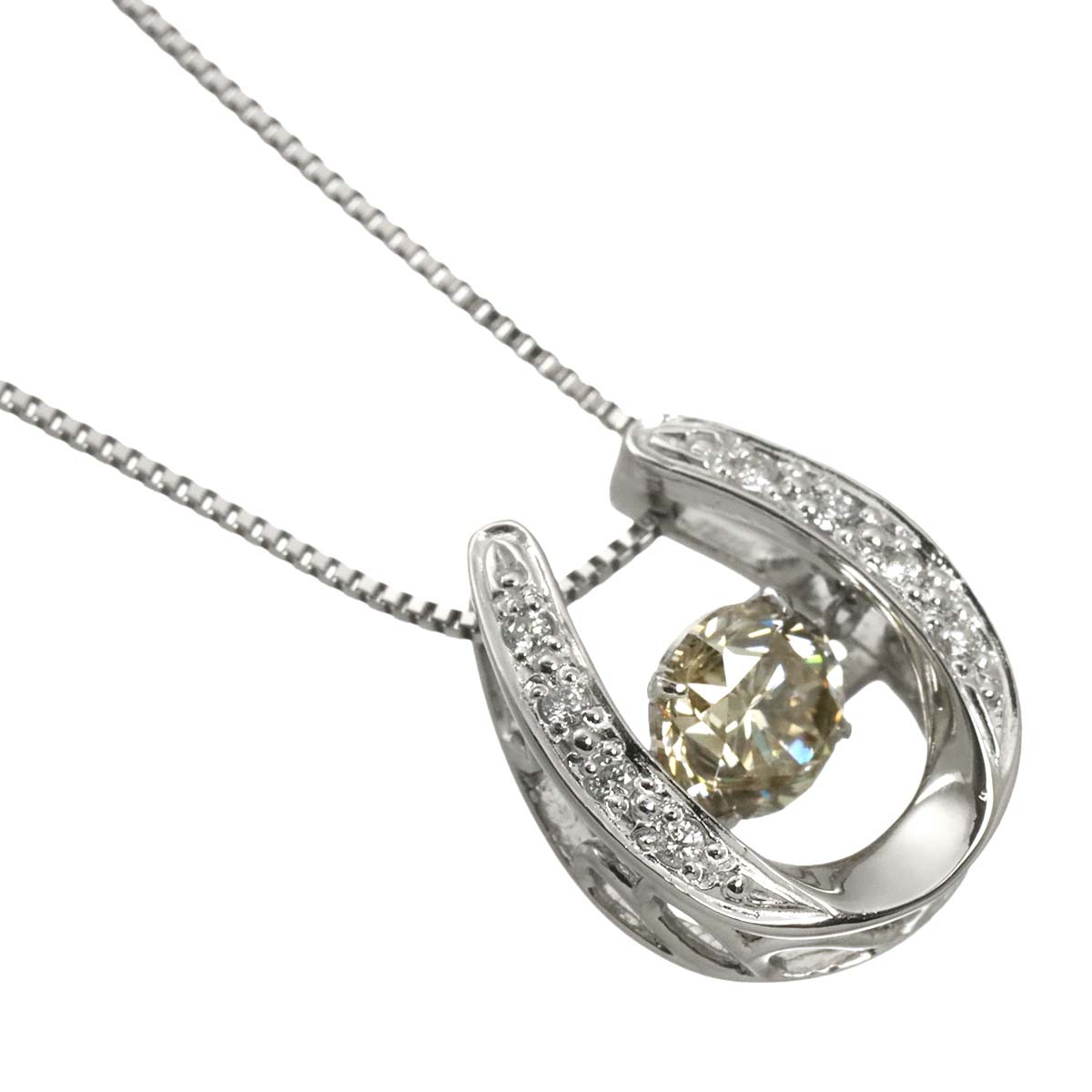 Diamond 0.813ct VLB/SI2 0.05ct Necklace Pt