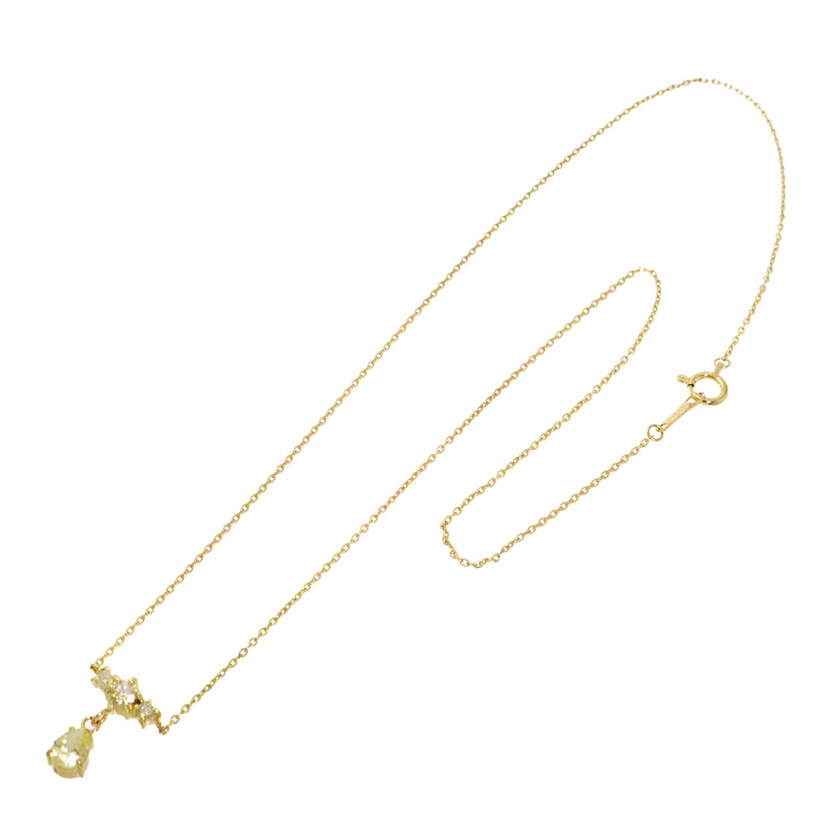 Diamond 0.42ct Necklace 18K YG Yellow Gold 750
