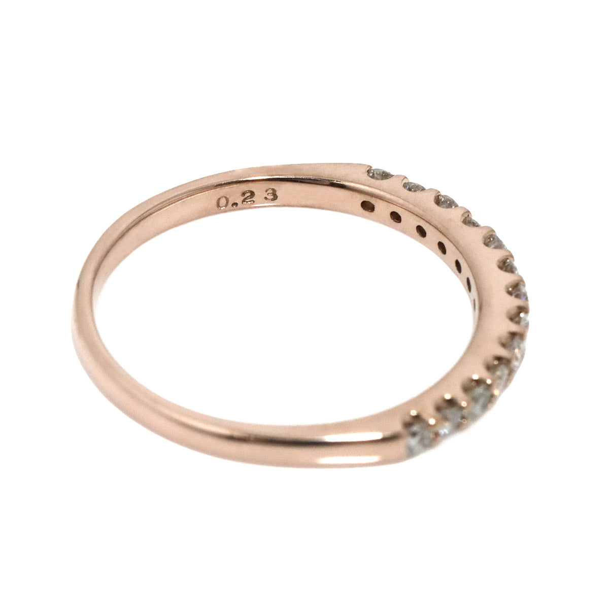 Diamond 0.23ct Ring 18K K18 PG 750 size4.75-5(US)
