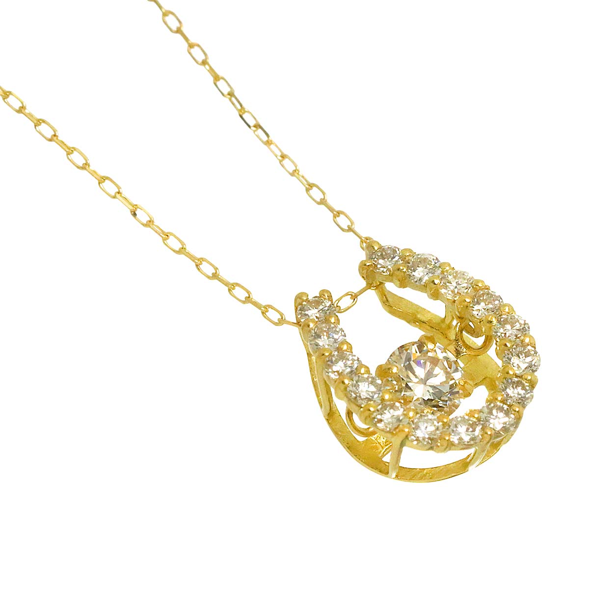 Diamond 0.30ct Necklace 18K YG Yellow Gold 750