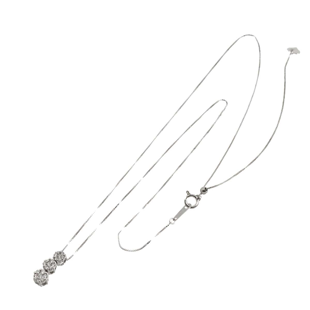 Diamond 0.30ct Necklace 18K WG White Gold 750