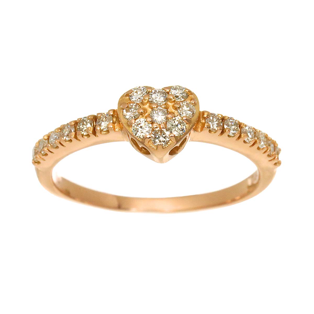 Diamond 0.30ct Ring 18K PG Pink Gold 750 Size5-5.25(US)