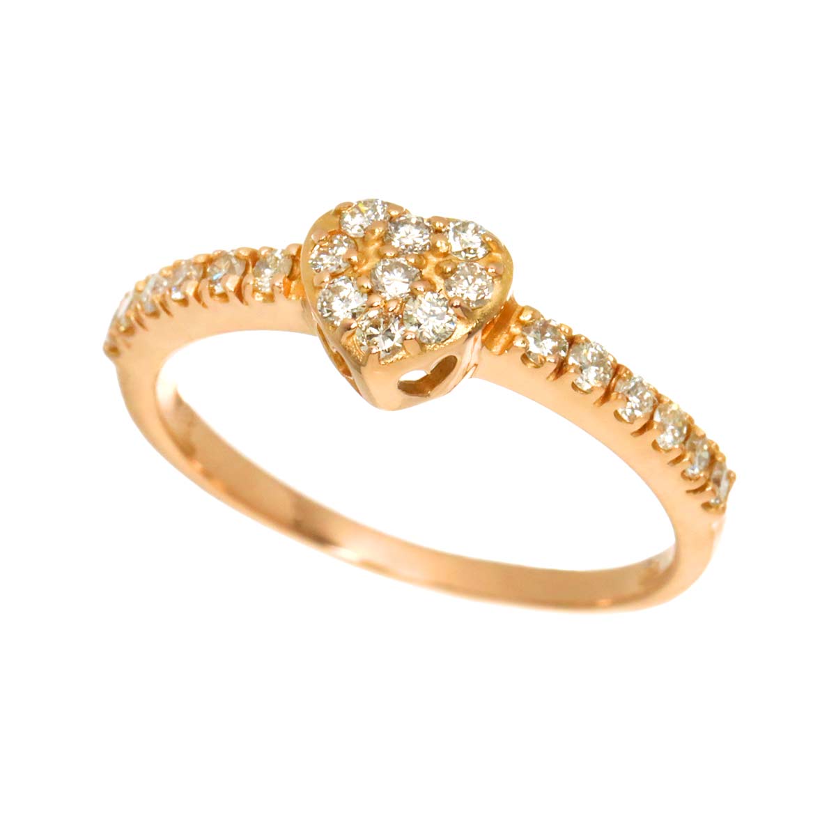 Diamond 0.30ct Ring 18K PG Pink Gold 750 Size5-5.25(US)