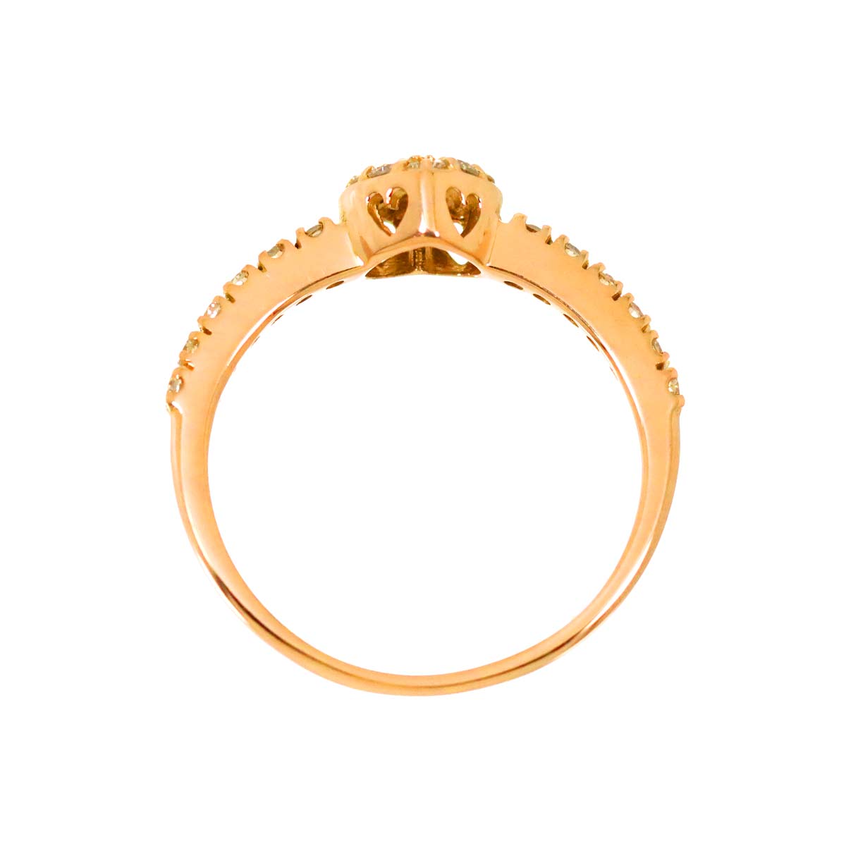 Diamond 0.30ct Ring 18K PG Pink Gold 750 Size5-5.25(US)