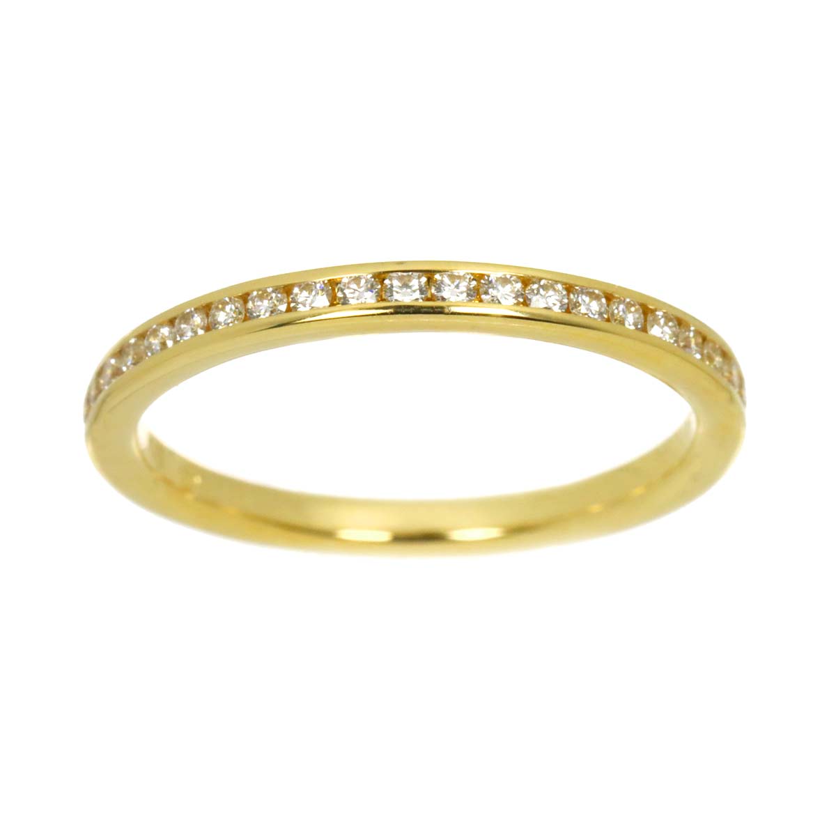 Diamond 0.18ct Ring 18K YG Yellow Gold 750 Size5.5-5.75(US)