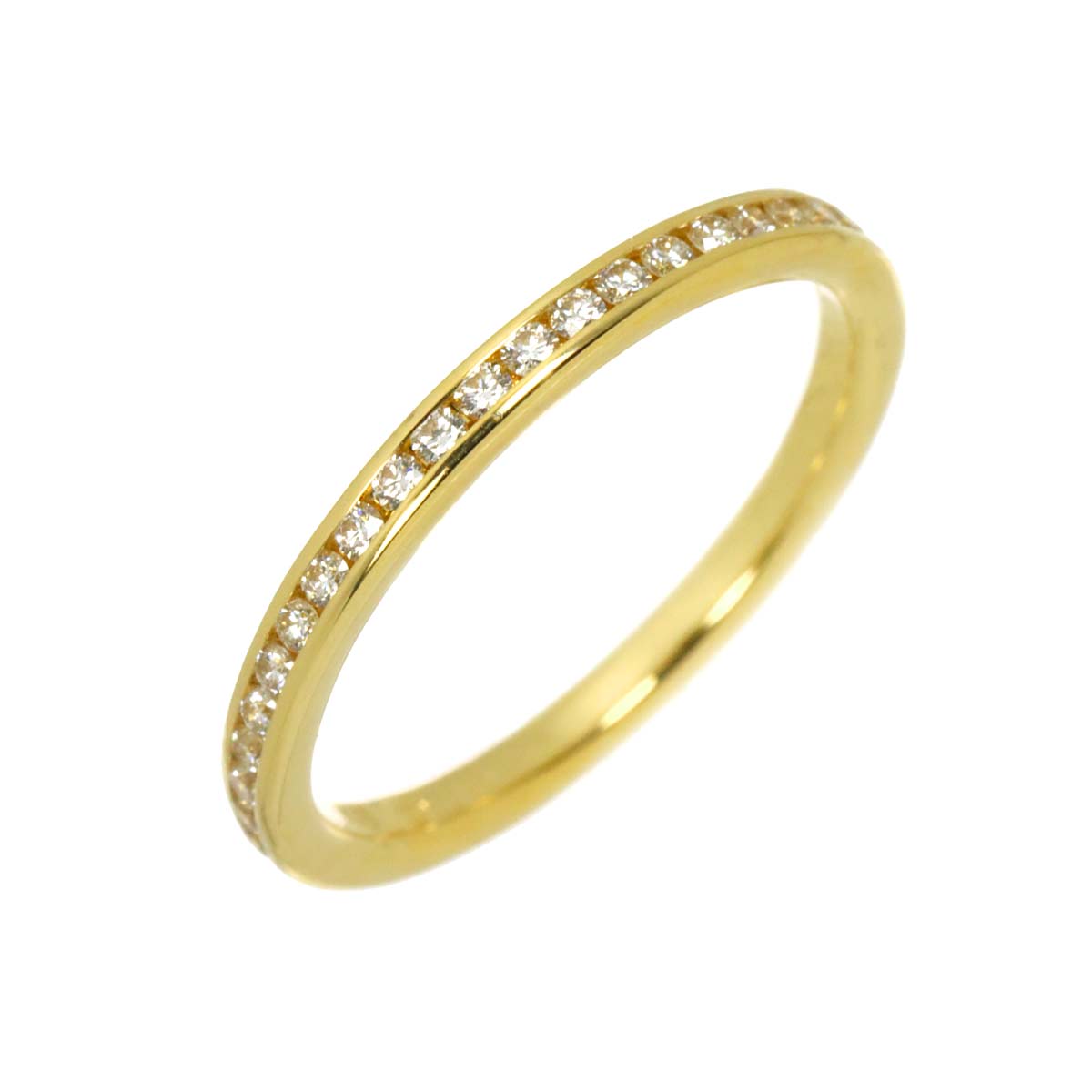 Diamond 0.18ct Ring 18K YG Yellow Gold 750 Size5.5-5.75(US)