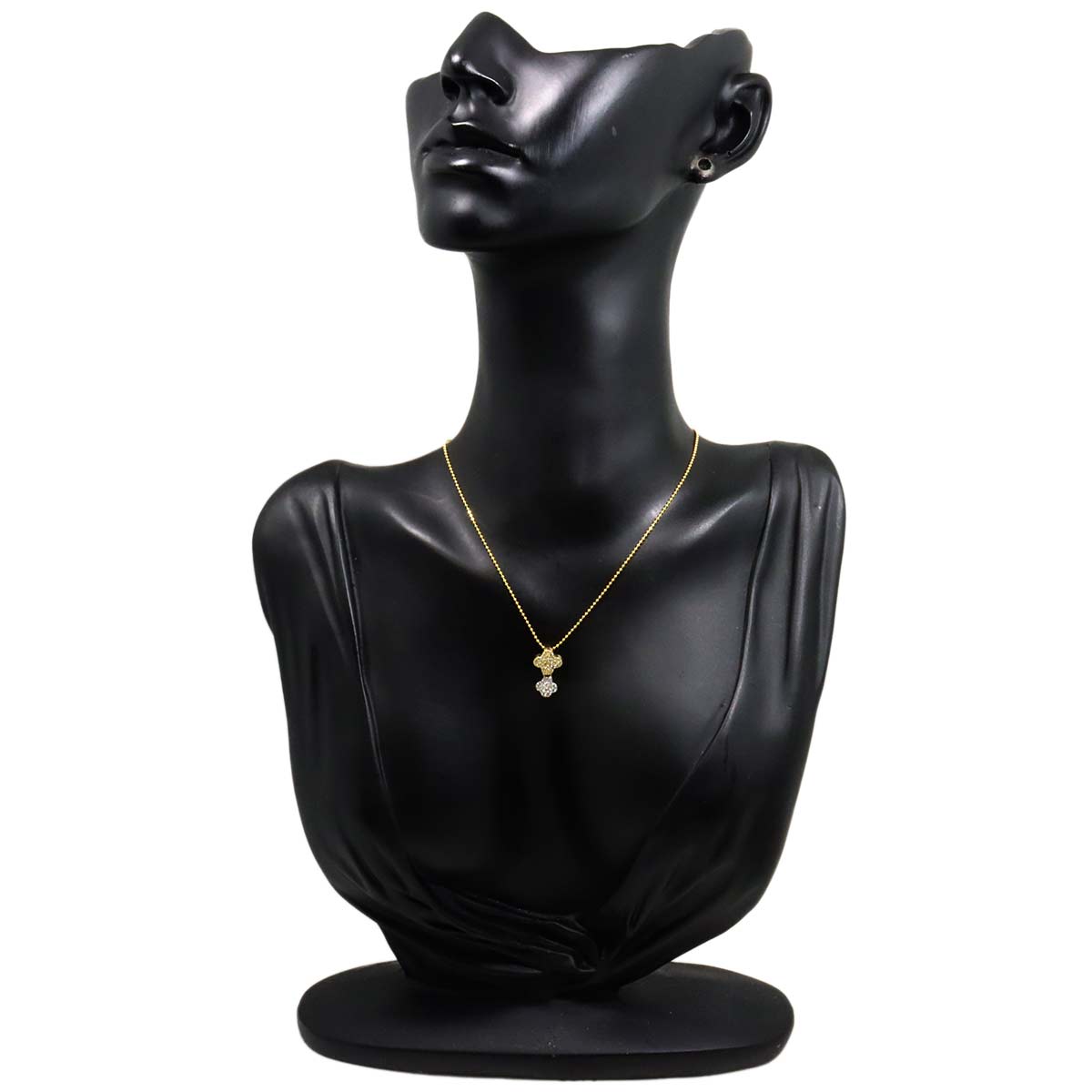 Diamond 0.30ct Necklace Pt 18K YG 750 Platinum