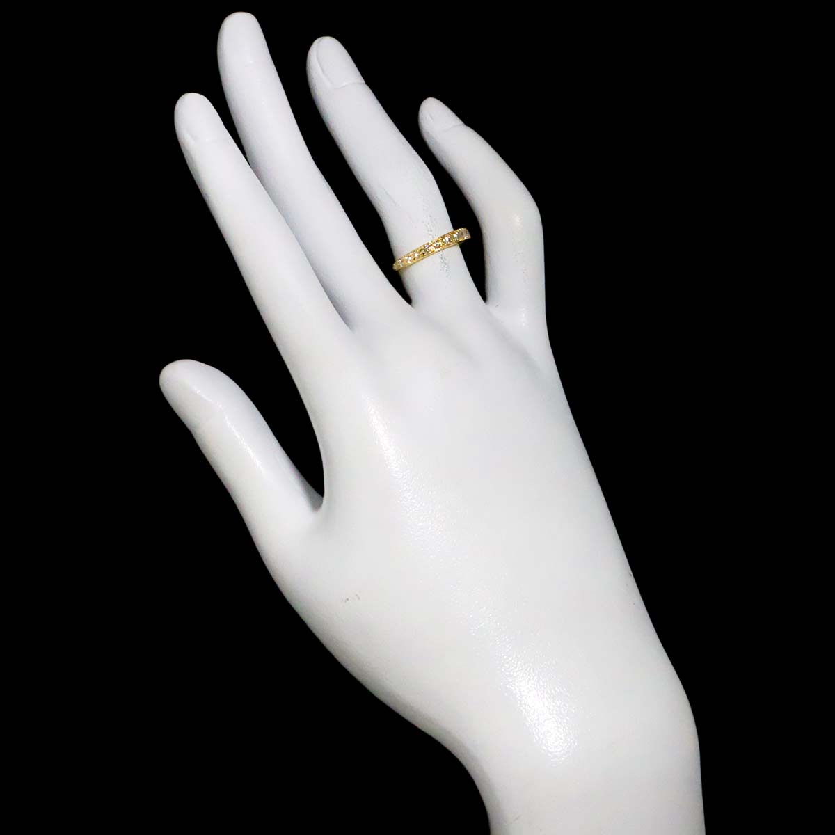 Diamond 0.50ct Ring 18K YG Yellow Gold 750 size5.25(US)