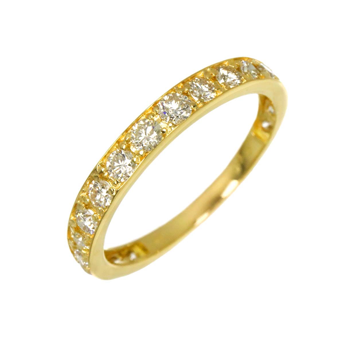 Diamond 0.50ct Ring 18K YG Yellow Gold 750 size5.25(US)