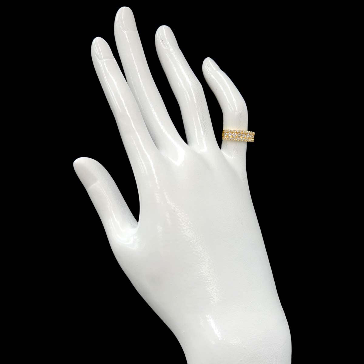 Diamond 0.50ct Ring 18K YG Yellow Gold 750 size2.75-3(US)