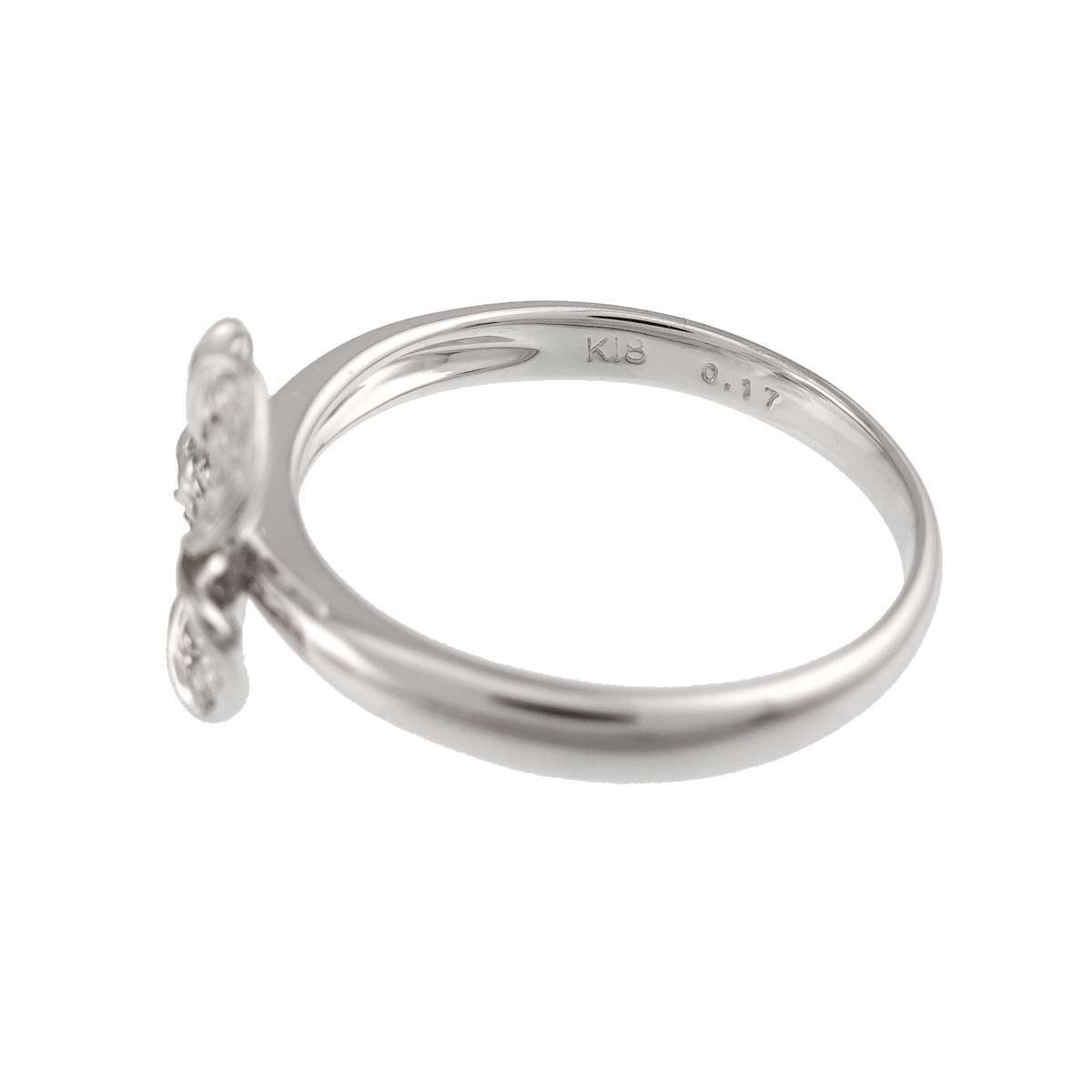 Diamond 0.17ct Ring 18K WG 750 Size6.25-6.5(US)