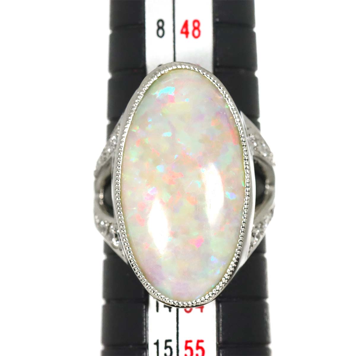 Opal Diamond 0.272ct Ring Pt Platinum size5.5-5.75(US)